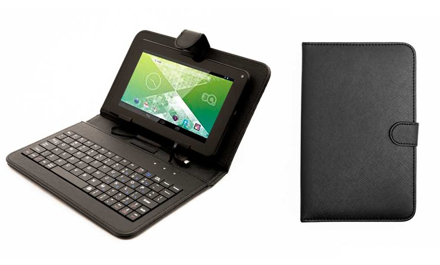 Image 1: 7" Tablet Case with Keyboard