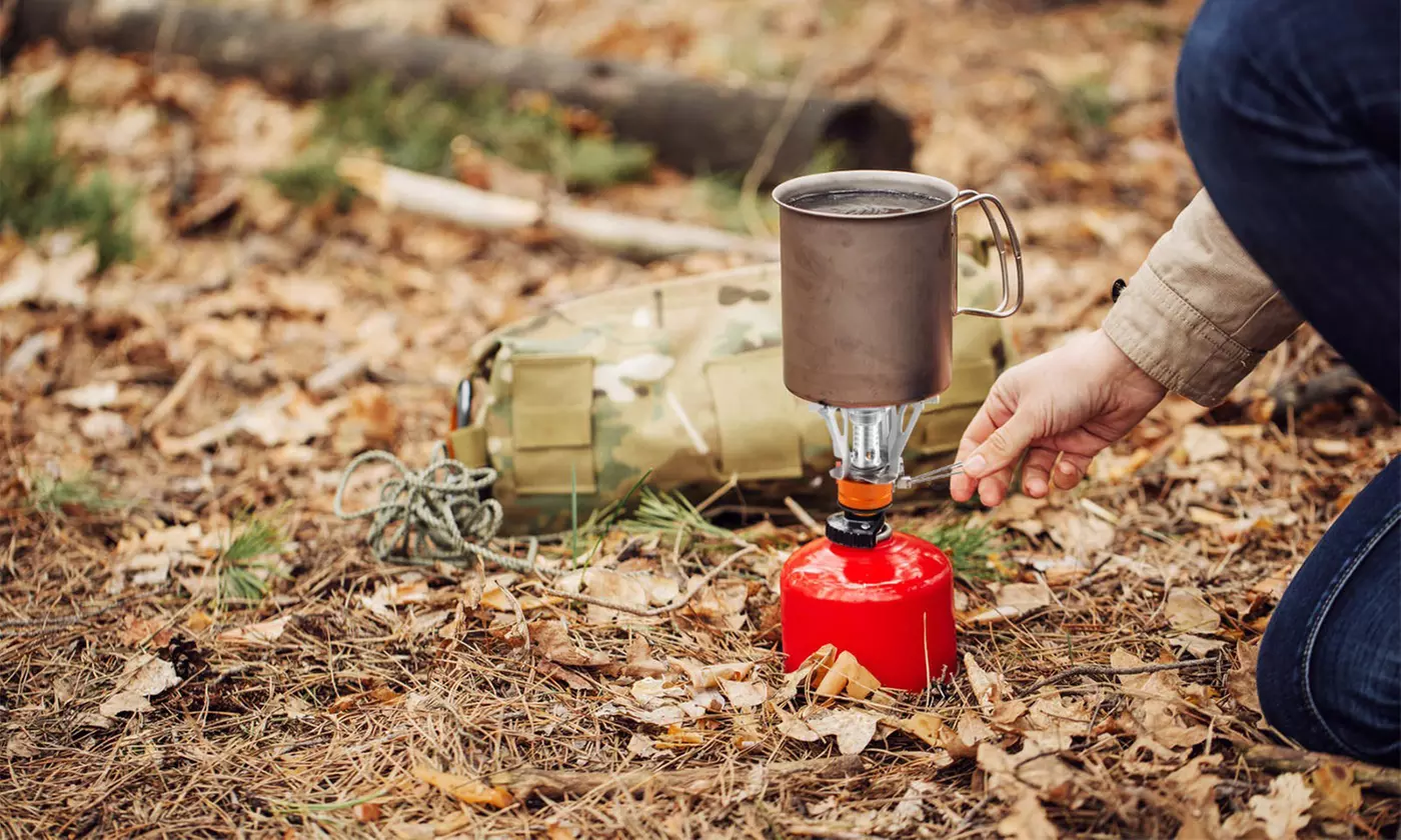 iMounTEK Portable Butane Gas Stove with Piezo Ignition and Burner - Primary Image