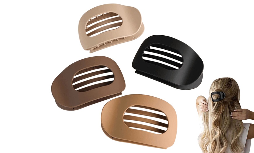 Image 4: Four Piece Flat Claw Clips
