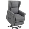 Image 9: HomCom Recliner Armchairs Electric Lift and Manual Recline Options 