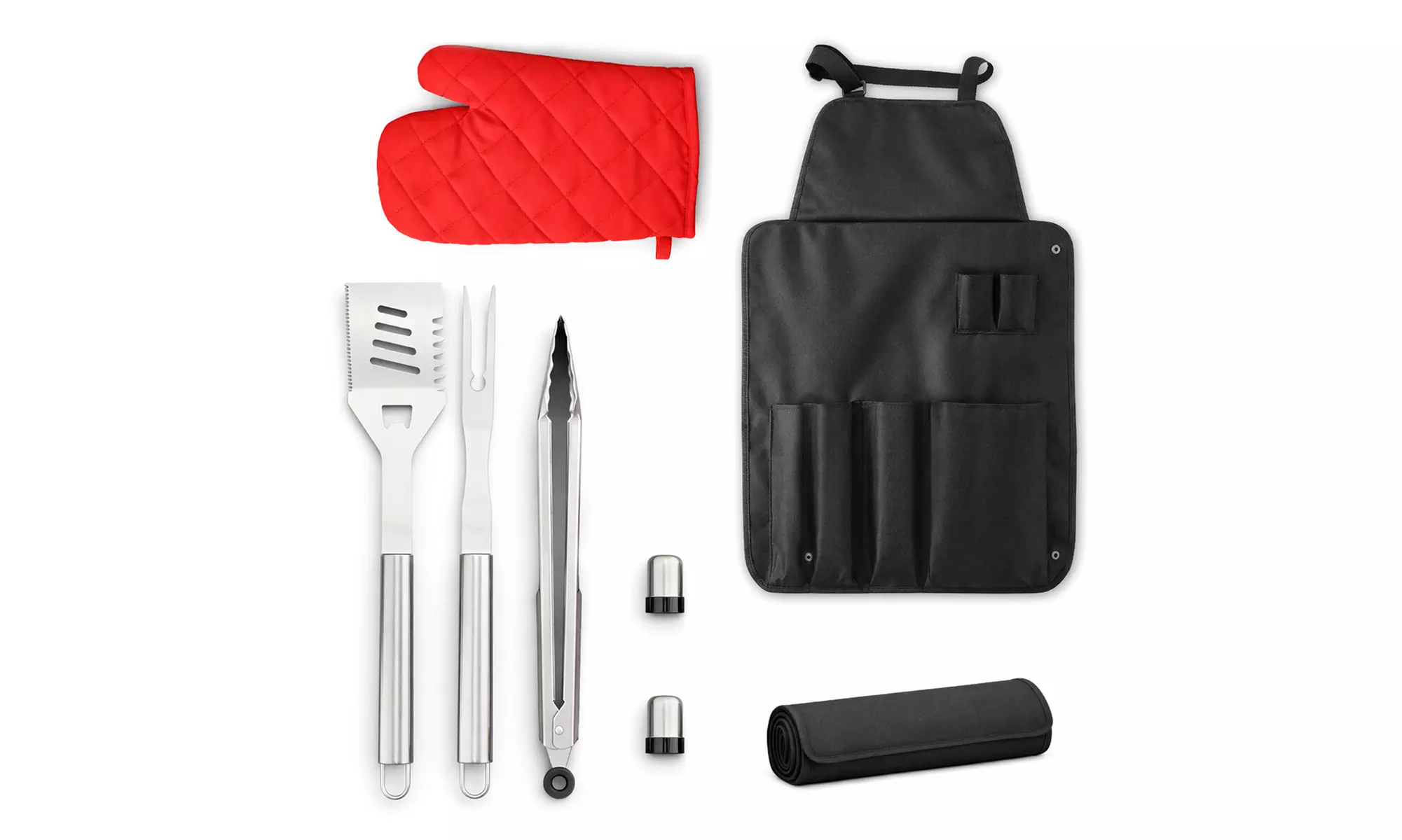 Set accessori BBQ professionali in acciaio inox