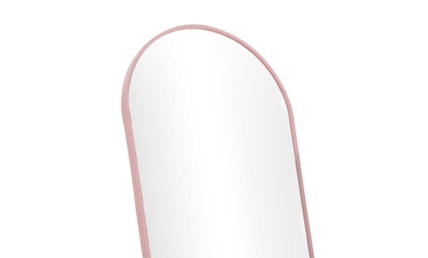 Image 4: 150cm Arched Full Length Floor Mirror with Metal Frame in 3 Colours