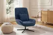 HOMCOM 360° Swivel Chenille Accent Chair with Lumbar Pillow - Image 2