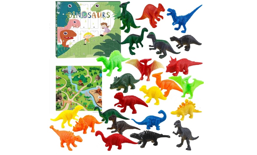 Image 1: Dinosaur Advent Calendar, Festive Decor 