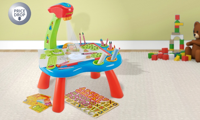 Kids Projector Art Desk And Easel Groupon Goods