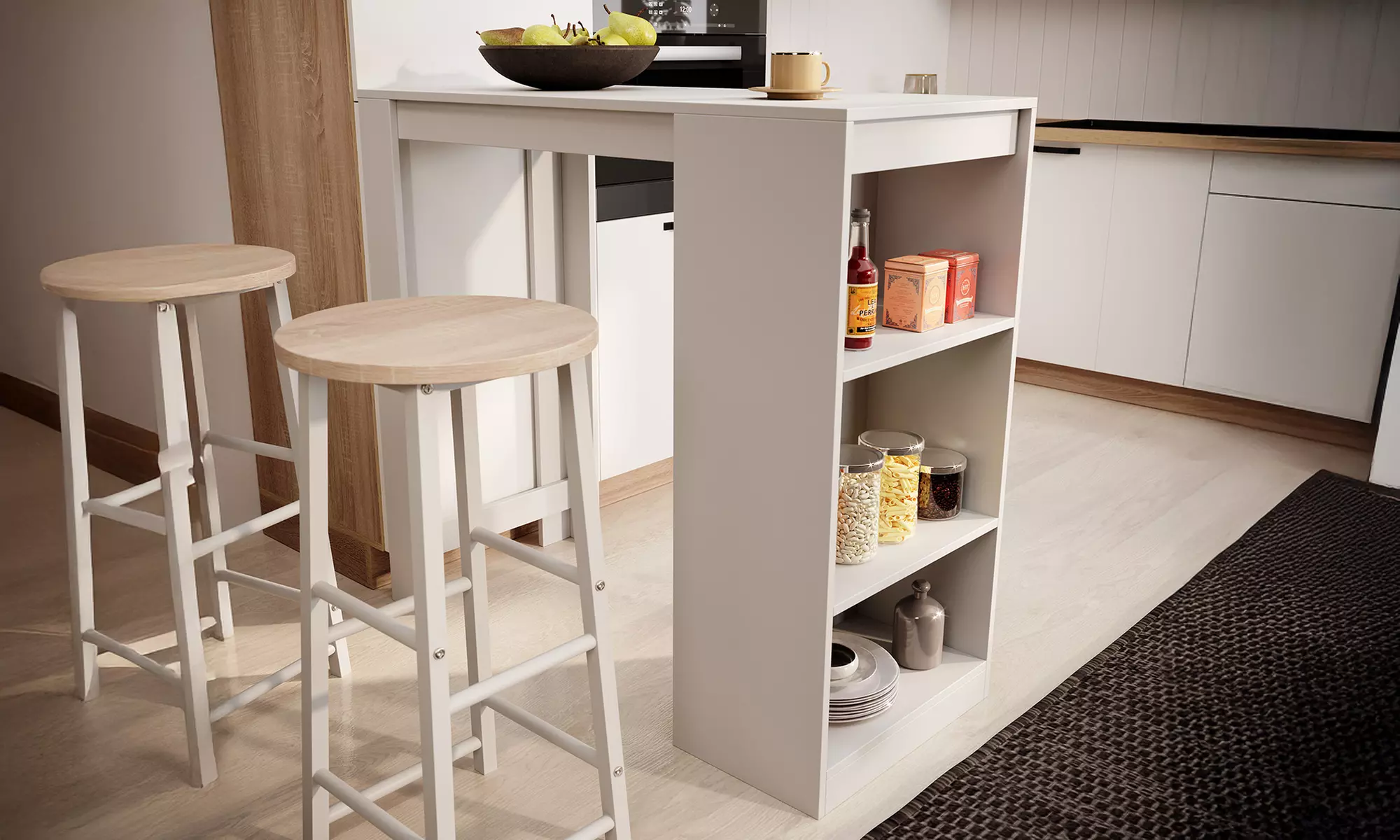 Stehtisch „Kyra“ opt. inkl. 2 Barhockern