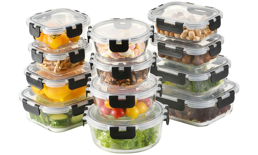 Image 2: 12 contenitori in vetro borosilicato con coperchi