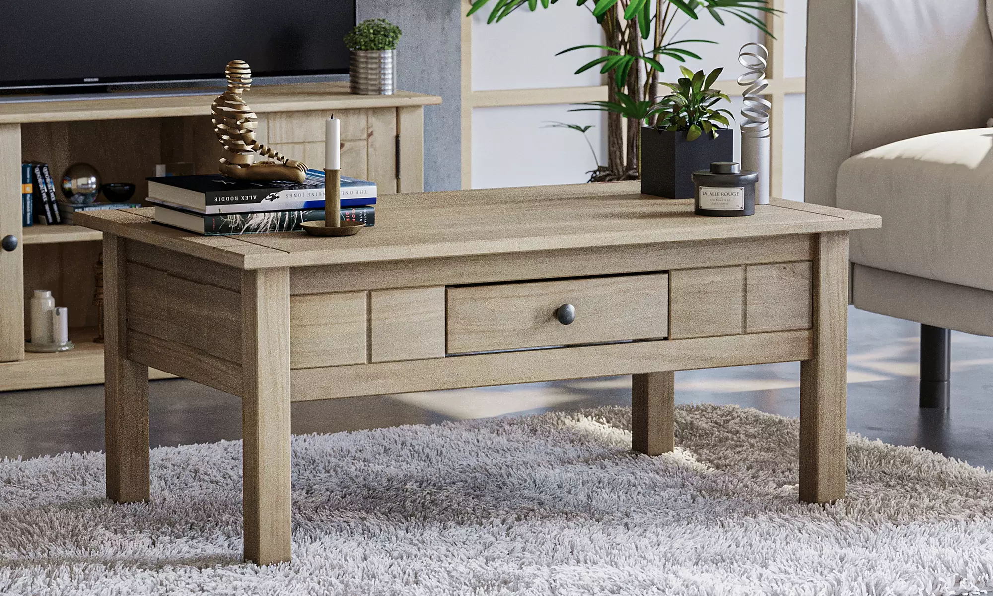 Panama Solid Pine Wood Furniture Collection
