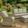 Image 1: 5 Seater Rattan-Effect Lounge Set