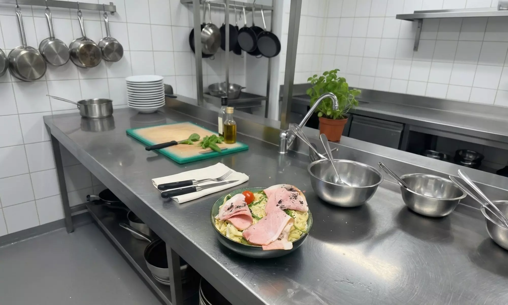 Festin italien au bord de l'eau à La Vita Attiva