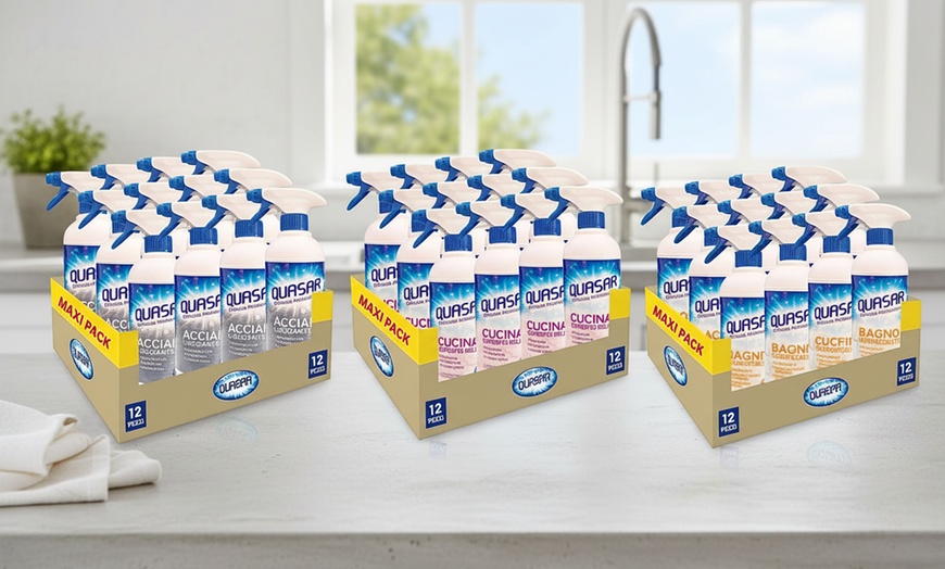 Image 1: Pack di 12 detergenti Quasar per superfici