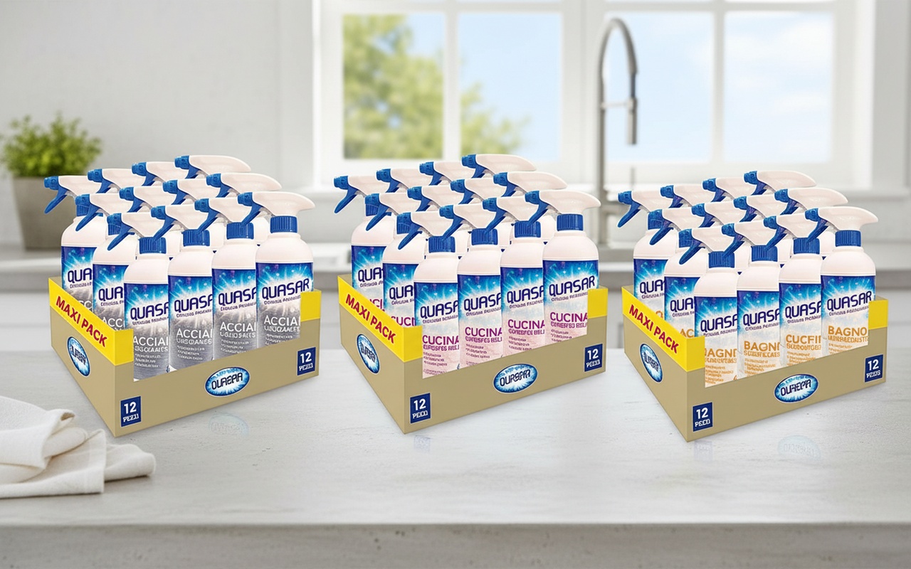 Pack di 12 detergenti Quasar per superfici