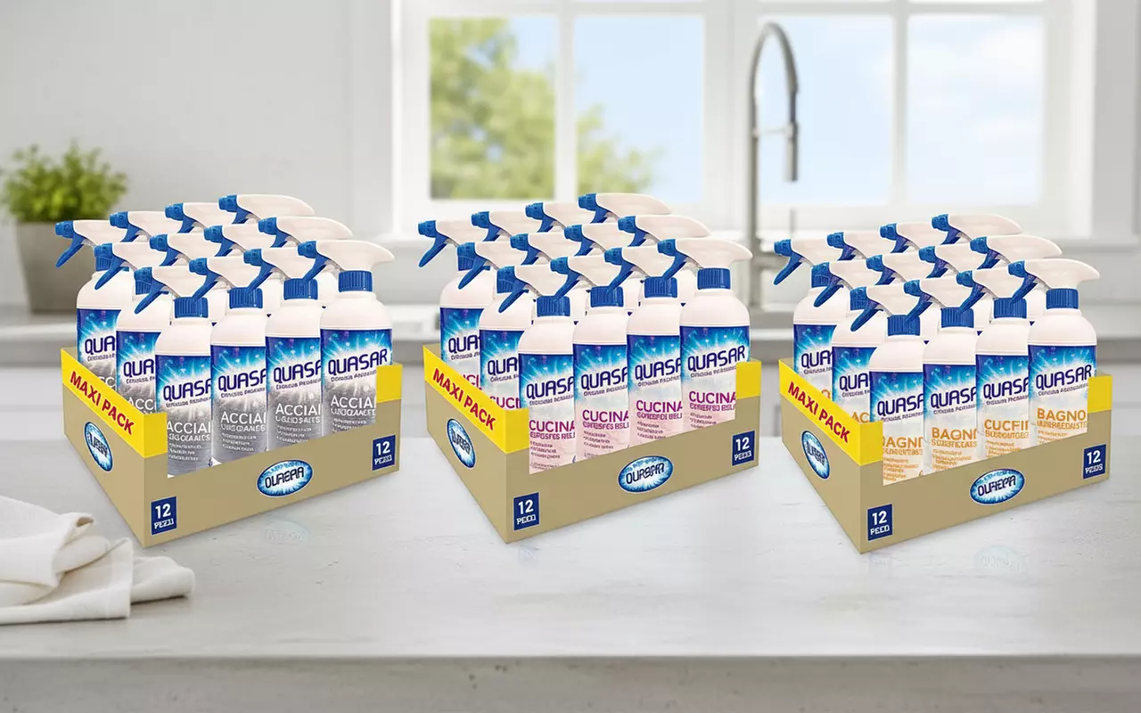 Pack di 12 detergenti Quasar per superfici