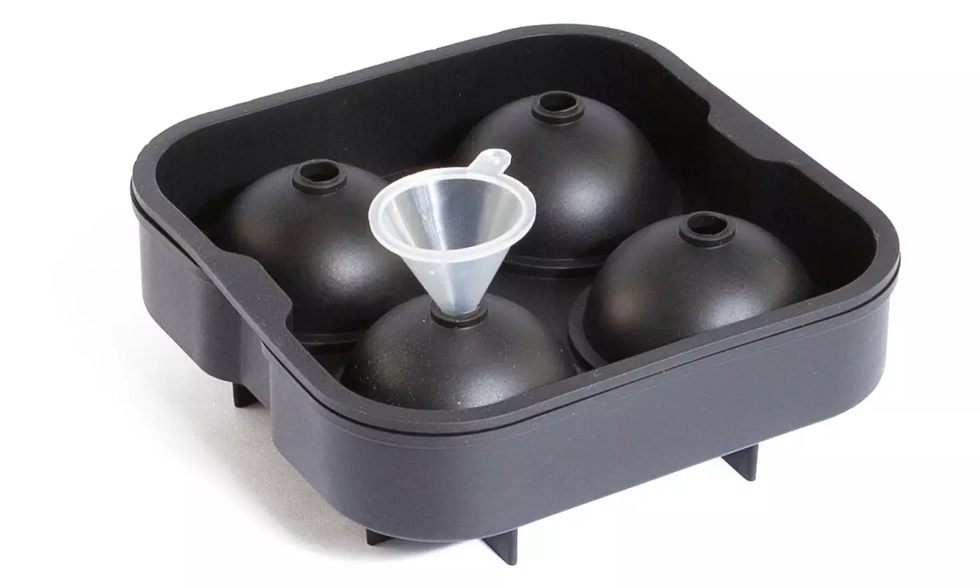 Silicone Ice Cube Tray Large Round Square Molds for Whiskey Cocktails Bourbon