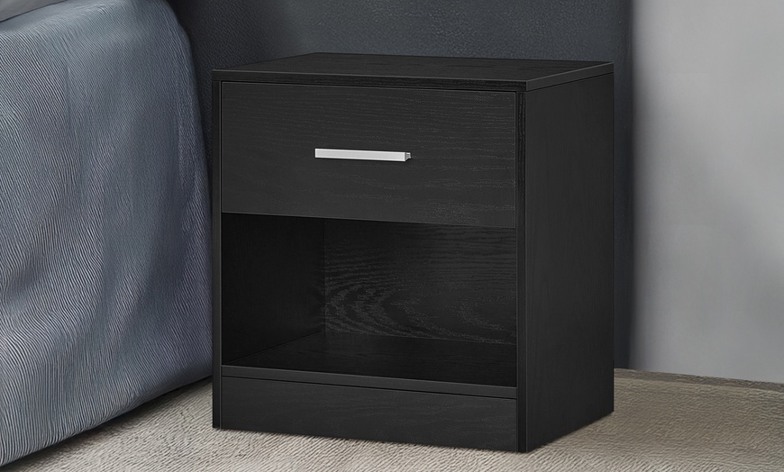 Image 9: Comodino con cassetto e spazio portalibri