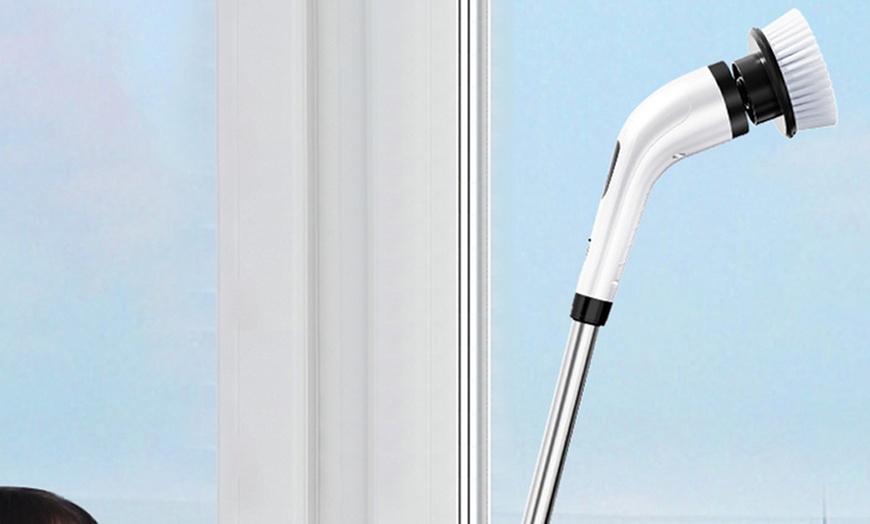 Image 5: 8-in-1 Electric Spin Scrubber Cleaning Brush