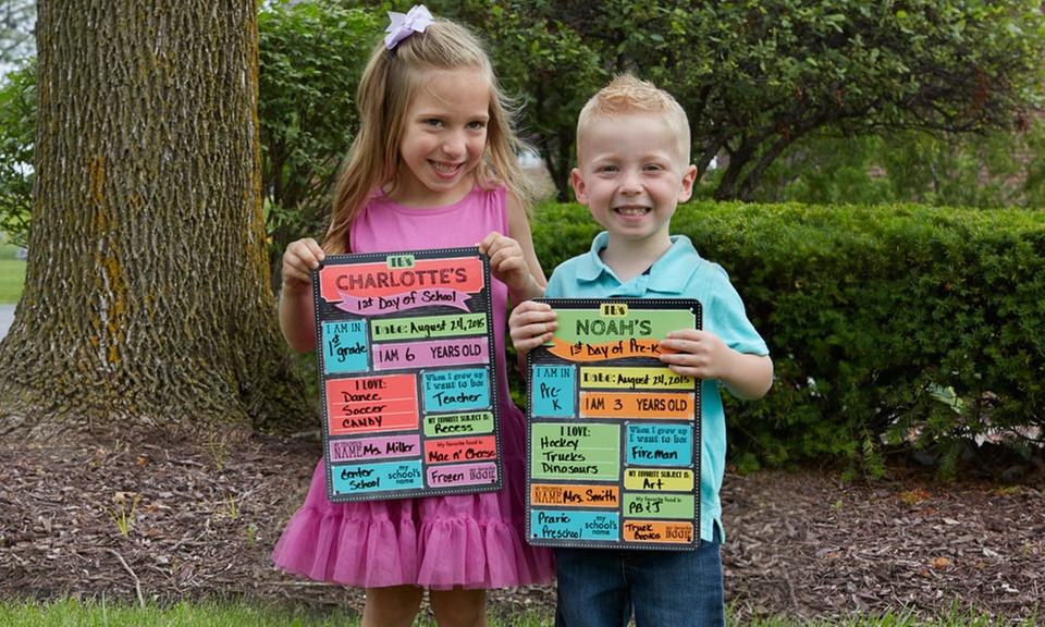 50% Off Personalized First Day of School Dry-Erase Sign