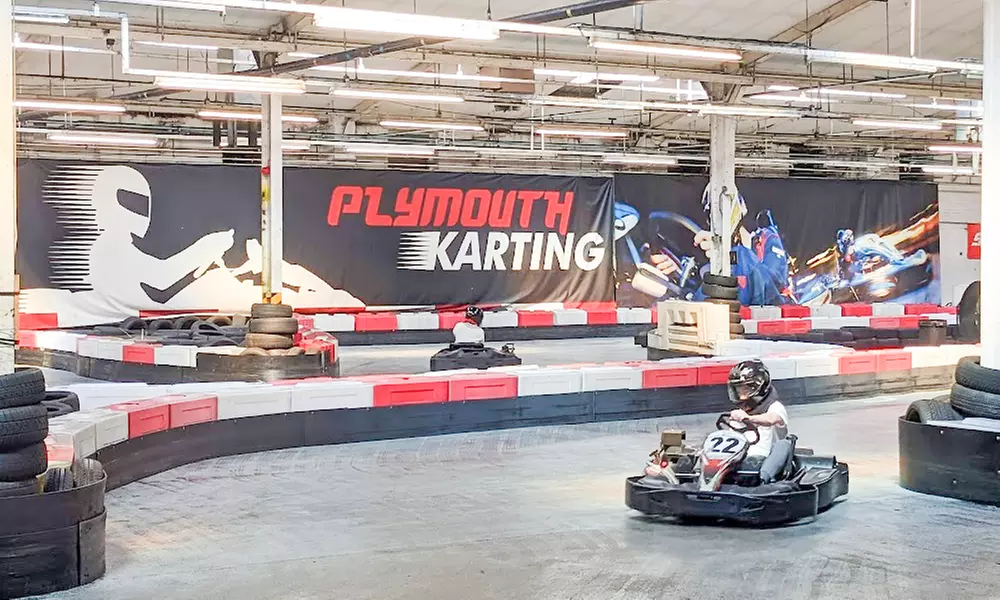 Thrilling Go-Karting Fun: Two 10-Minute Sessions for One, Two or Four People at Plymouth Karting (Up to 34% Off) - Primary Image