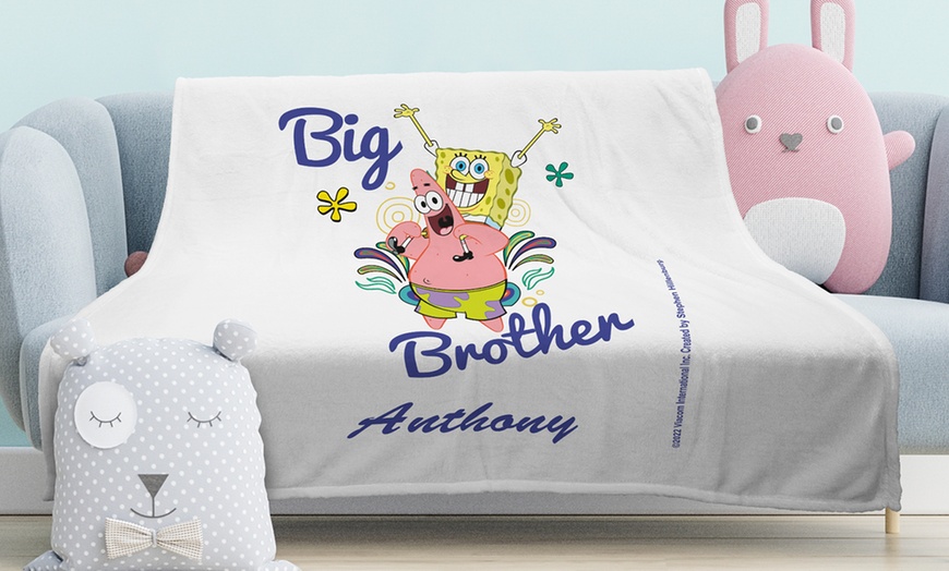 Image 4: Personalised Mink-Touch SpongeBob Blanket from Printerpix