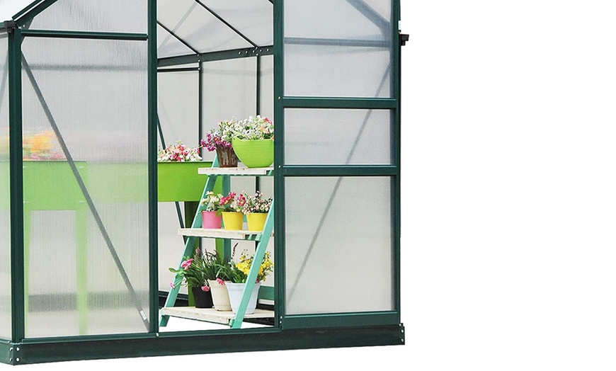 Image 3: Outsunny Walk-In Greenhouse