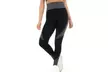 Women’s High-Waist Textured Panel Leggings with 4-Way Stretch - Second Medium