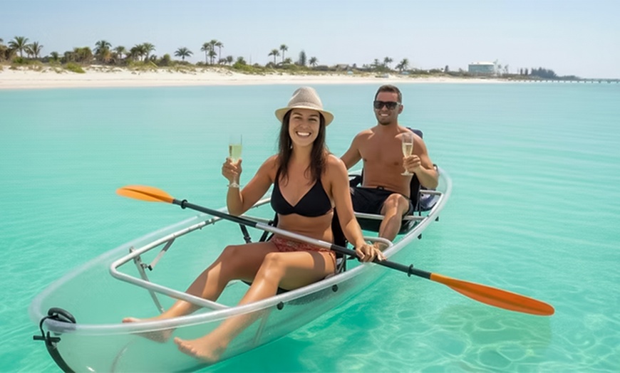 Image 1: 37% Off Clear Kayak Picnic Adventure - Night Glow Adventures