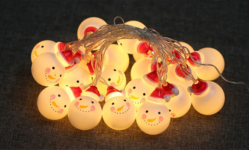 Image 4: Christmas Snowman String Lights
