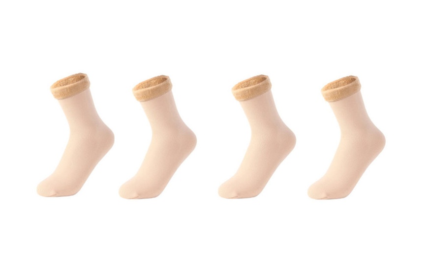 Image 6: Seamless Thermal Fleece Socks