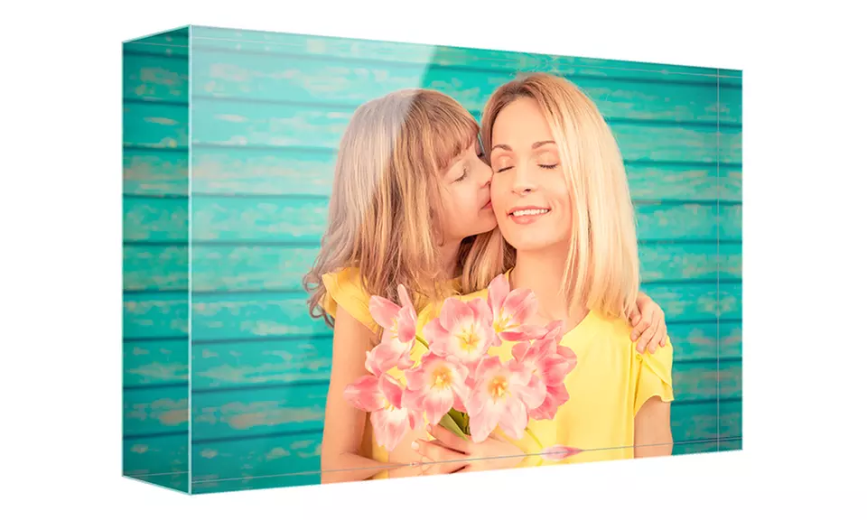 Personalised Acrylic Photo Block in 4 Sizes – Stunning 3D Display