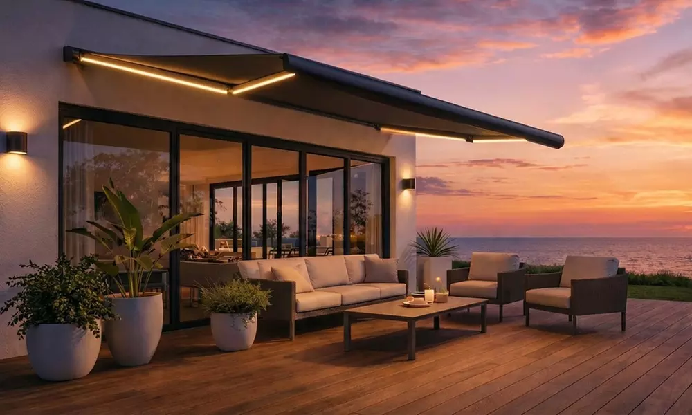 Store banne motorisé LED Kocoon "Oitis"