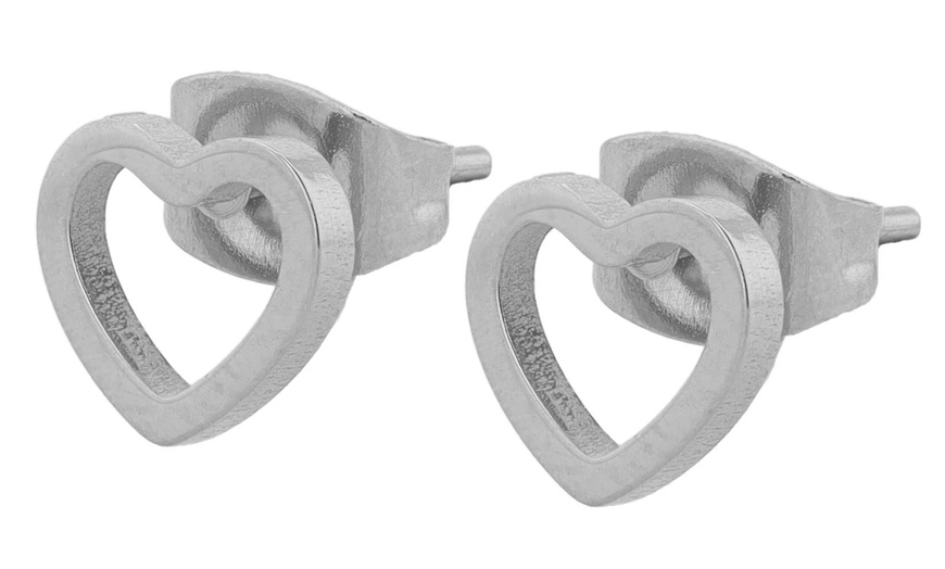 Image 12: Akzent Edelstahl-Ohrstecker für Damen