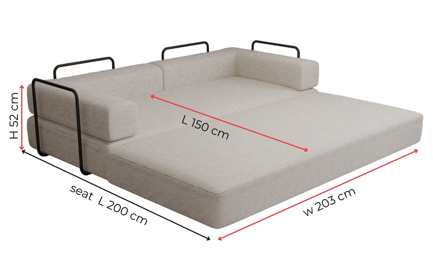Image 13: Sliding Wardrobes 4 U Three-Seater Smart Convertible Sofabed
