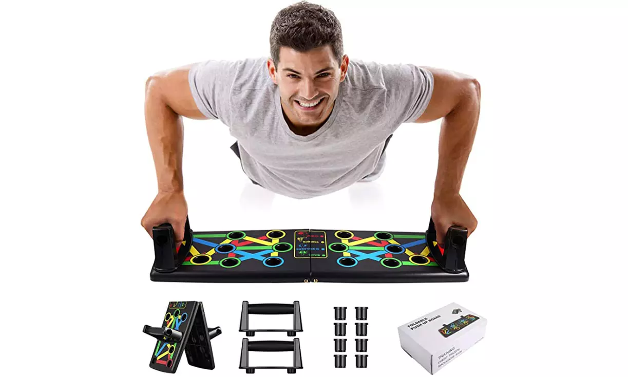 9 in 1 Push Up Rack Board System Fitness Workout Train Gym Exercise