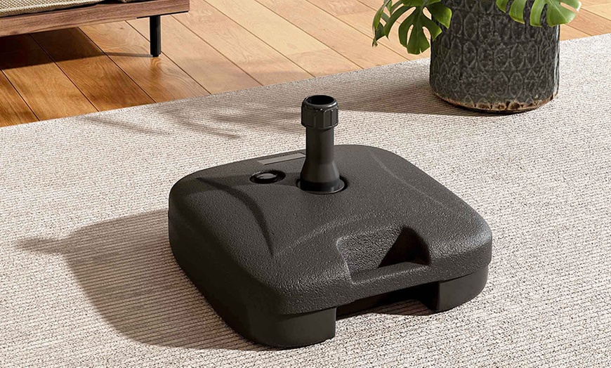 Image 13: Rotatable Solar Lighting Garden Umbrella with Fillable Base