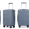 Image 3: KONO Hardshell Luggage in Denim Blue with TSA Lock and Spinner Wheels