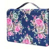 Image 2: Floral Oxford Fabric 3-Layer Art Brush Storage Case