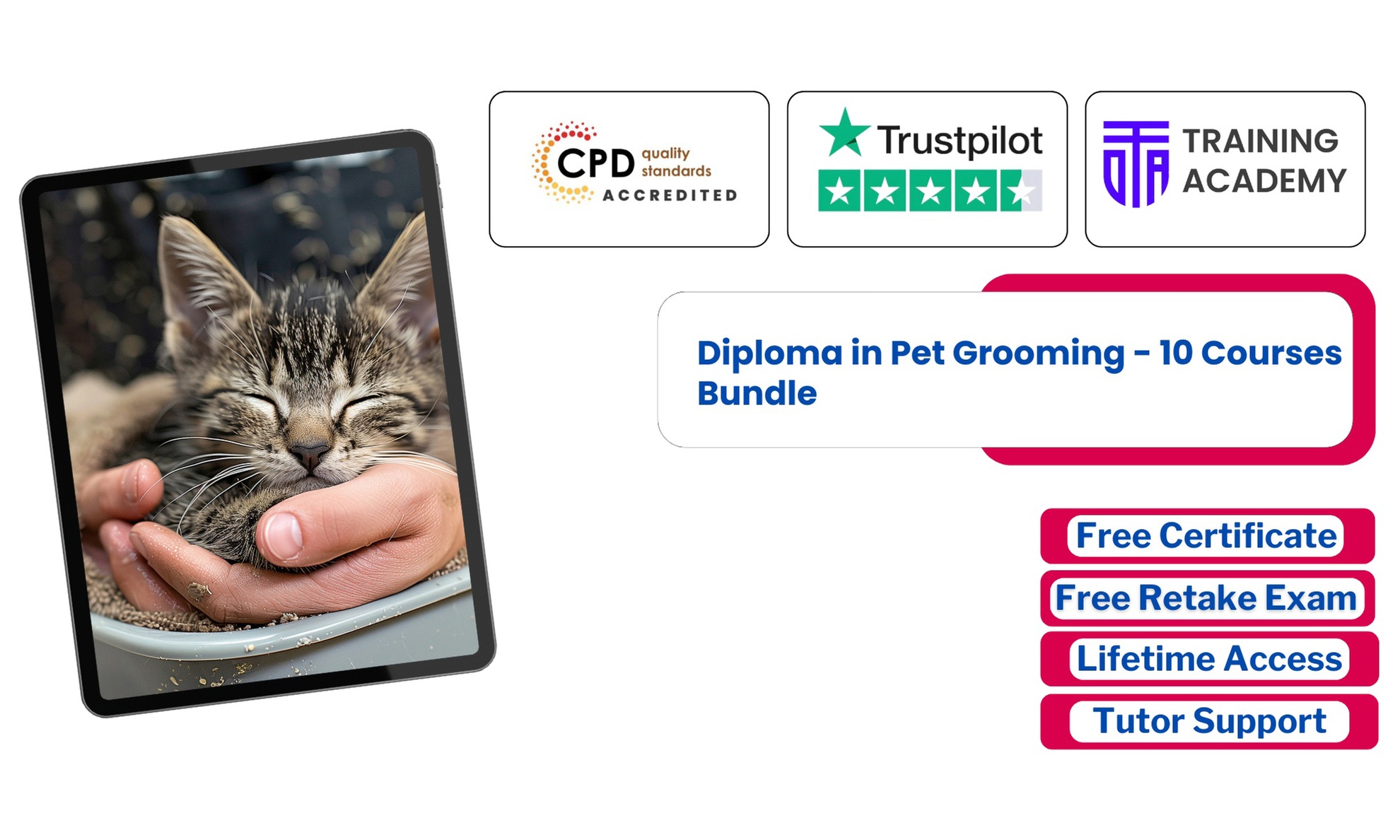 Pet Grooming Diploma Bundle with 10 Courses Online