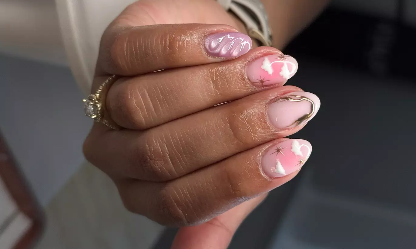 Perfect Nails:Gel, Structured Manicure, or Short Full Acrylic Nail Set