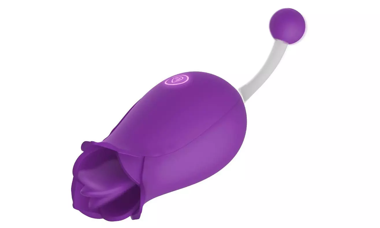 2 in 1 Licking G-Spot Clitoral Vibrator Tongue Stimulator Nipple Massager