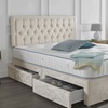 Image 4: Chesterfield Crushed Velvet Divan Bed with Memory Foam Mattress
