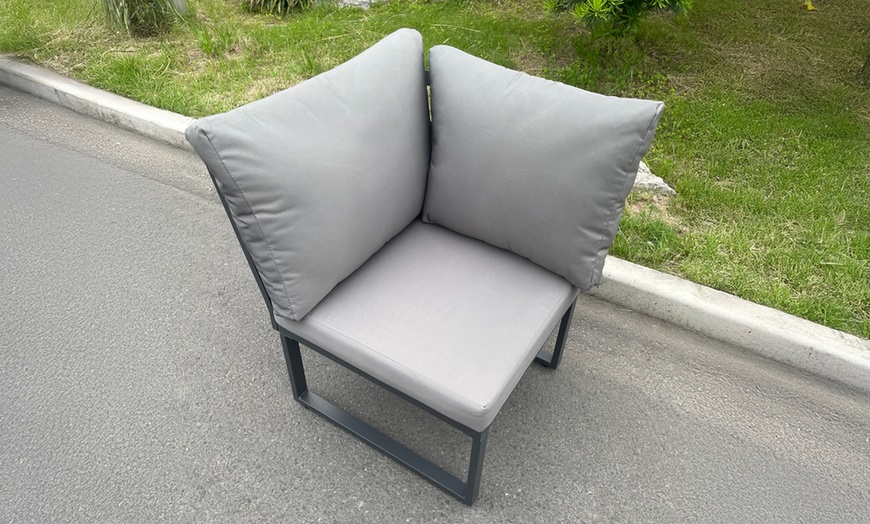 Image 4: Fimous Aluminium Garden Furniture Set with Fire Pit