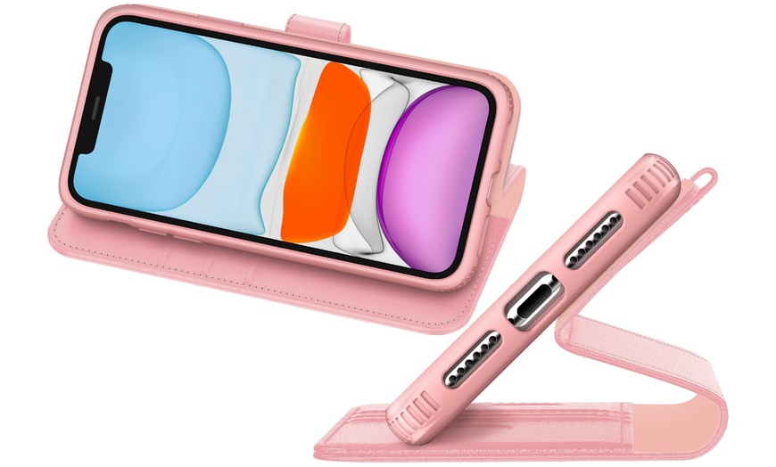Image 10: Wallet Case for iPhone 11with Card Holder and Stand