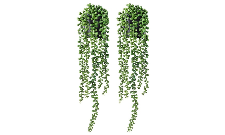 Image 5: Two Piece Artificial Hanging Plants