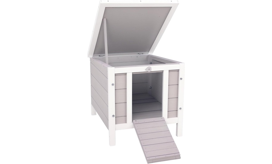 Image 13: Pawhut Outdoor Wooden Rabbit Hutch Collection