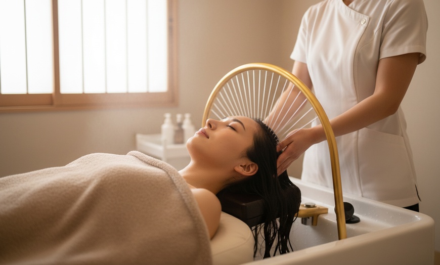 Image 1: Get 45- or 60-Min Japanese Head Spa & Facial, or 60/90-Min Head Spa