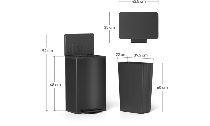Image 30: HomCom Kitchen Bin Selection - Soft-Close, Pedal and Sensor Designs