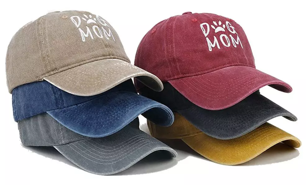 Pure Cotton "Dog Mom" Baseball Cap Hat