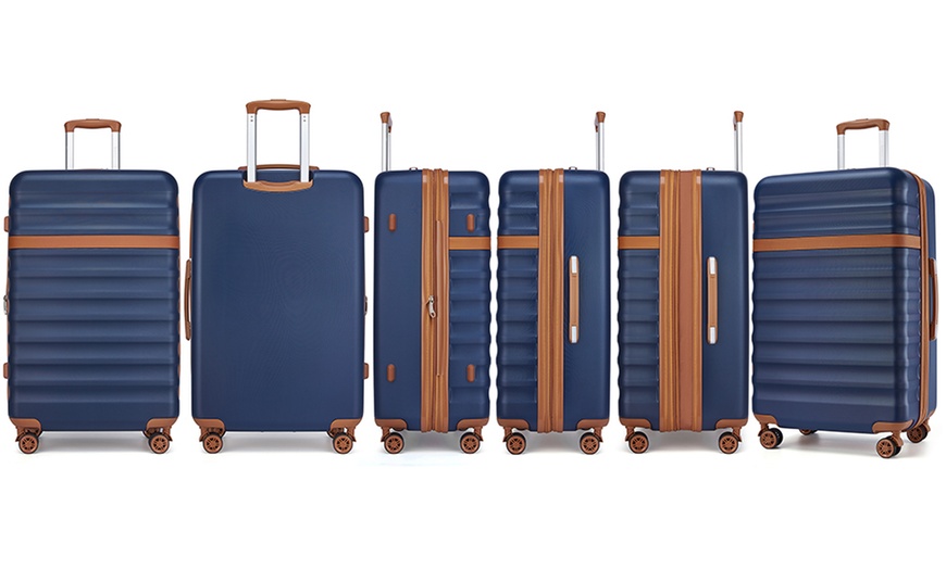 Image 24: Kono Hard Shell Suitcase One or 3-Piece Set