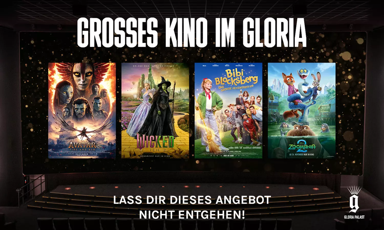 2 Kinotickets für alle 2D-Filme inkl. Filmzuschlag und Überlänge