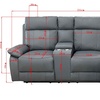 Image 14: DS Living Sorento 3 Seater Leather Corner Reclining Sofa